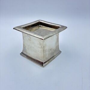 Vintage Chrome Heavy Candle Holder Made In India